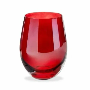 Set of 4 Red Stemless Glasses - photo 3