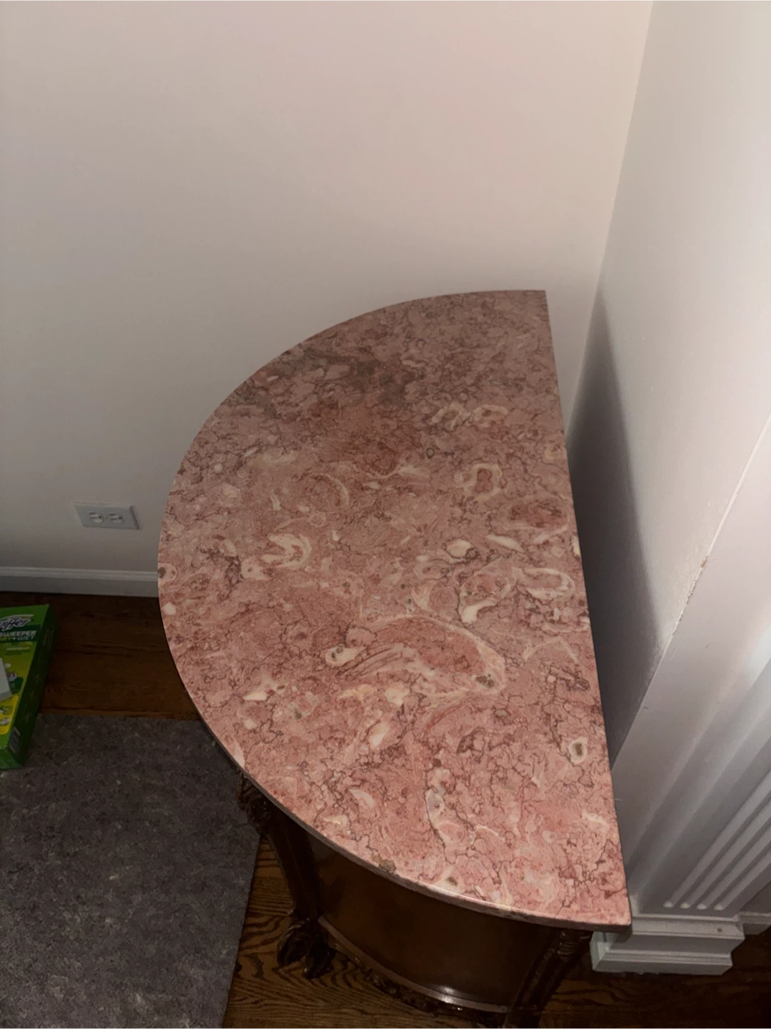 Vintage French Style Marble Top Side Chest - photo 2