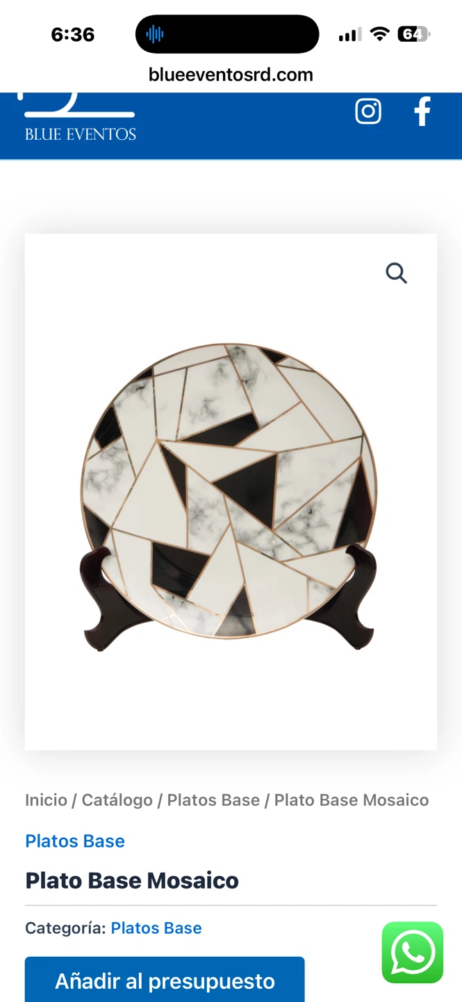 Set of 4 Mosaic Charger Plates