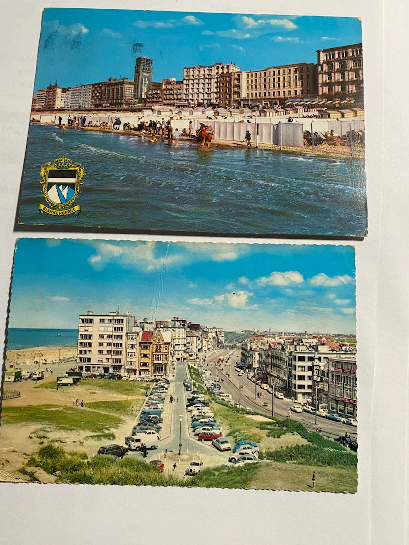 Set of 2 Vintage Belgian Postcards