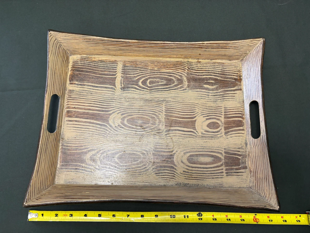 Rustic Faux Wood Serving Tray - photo 2