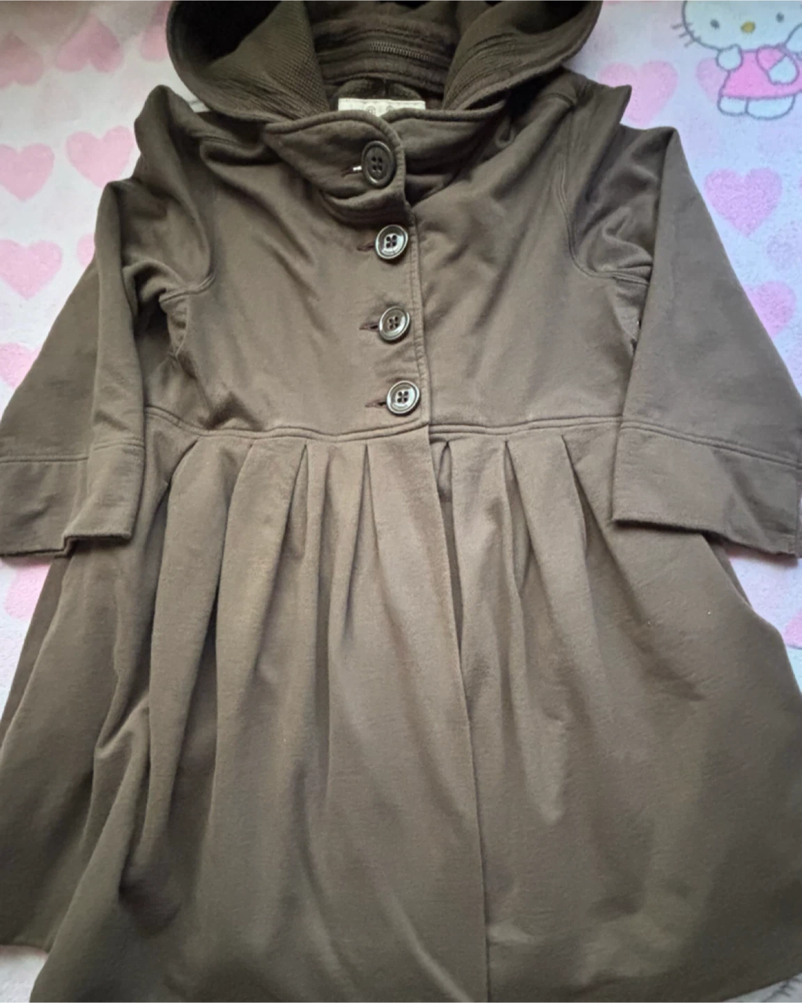 Free People - Olive Hooded Button Jacket - *Size Women Large* - photo 2