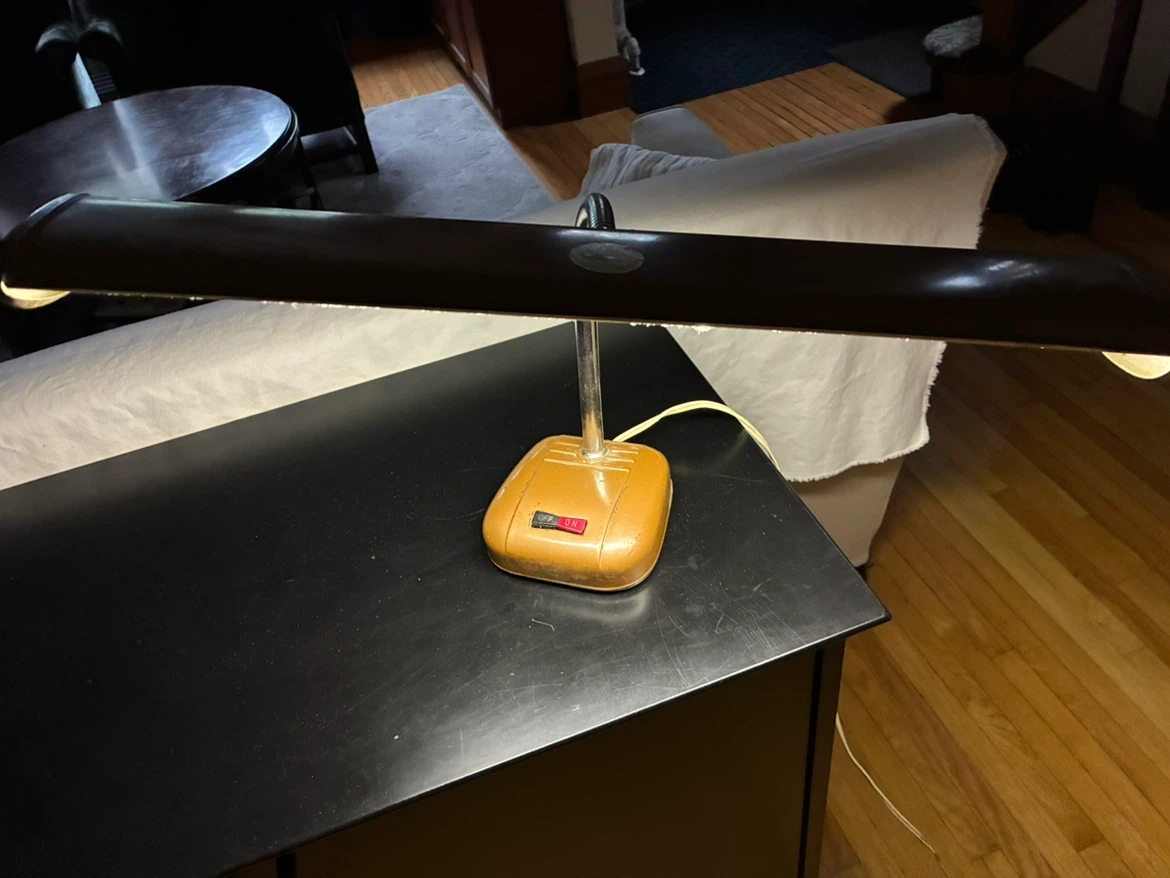 Vintage MCM Japanese Fluorescent Desk Lamp – WORKING – 1960s/70s