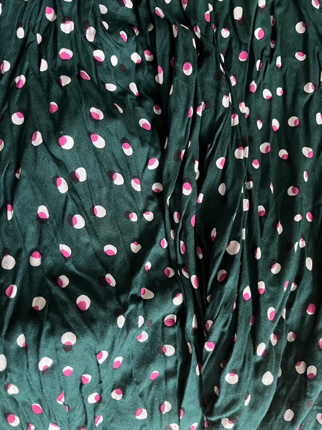 Green Polka Dot( white and pink)Dress ( cotton) - photo 2