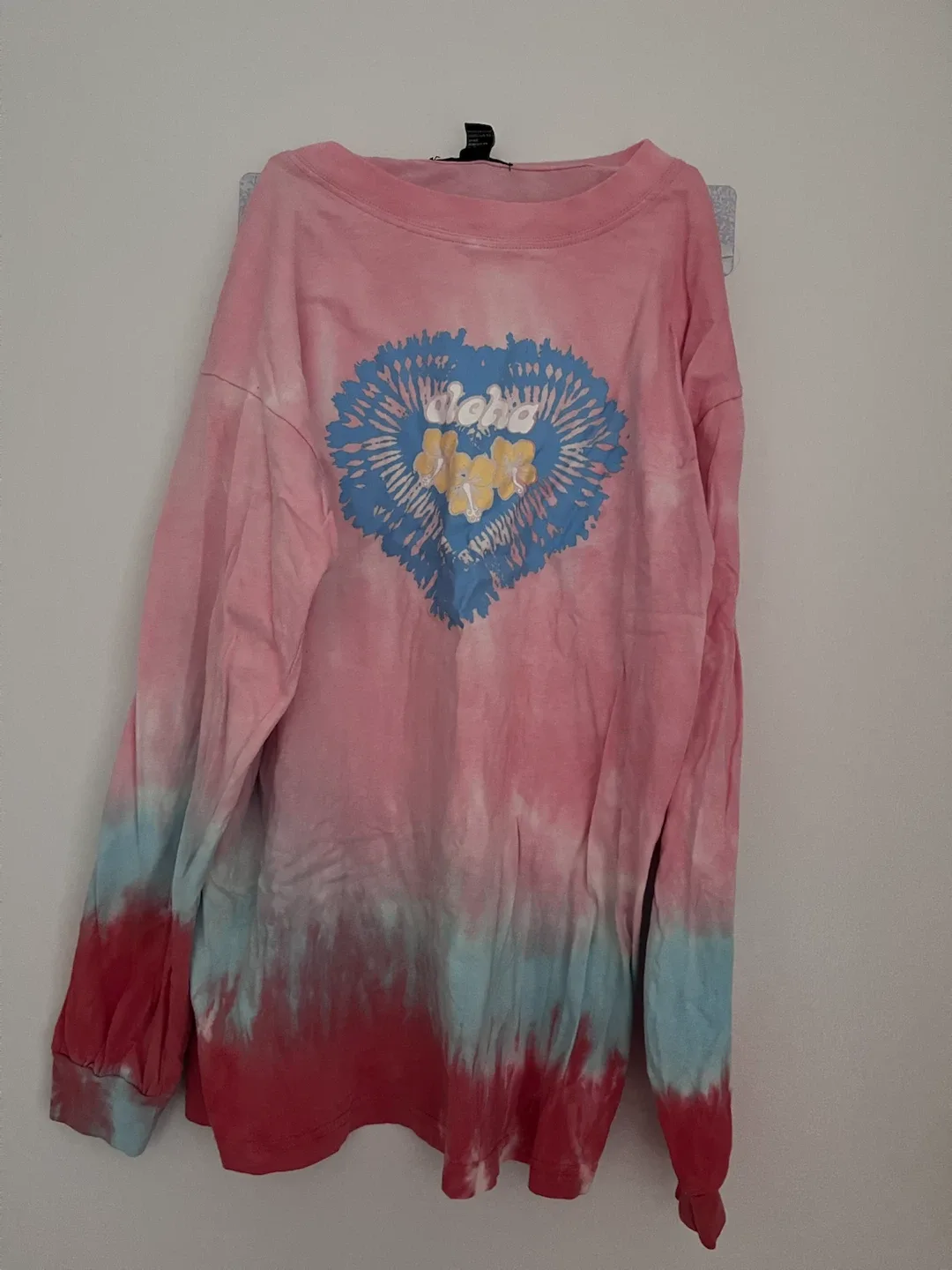 Forever 21 Tie-Dye Aloha Long Sleeve tshirt(cotton)
