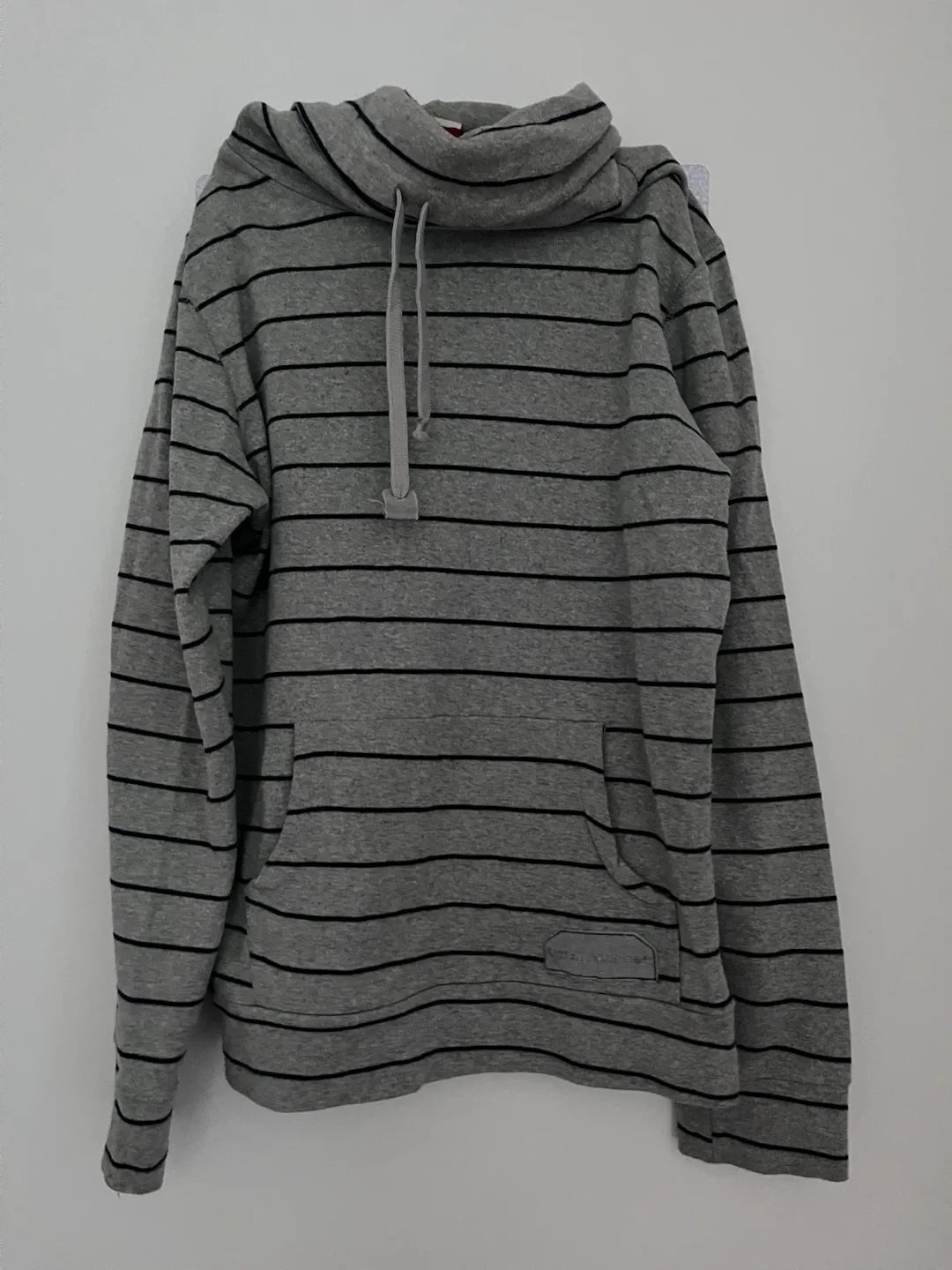 Grey Striped Hoodie