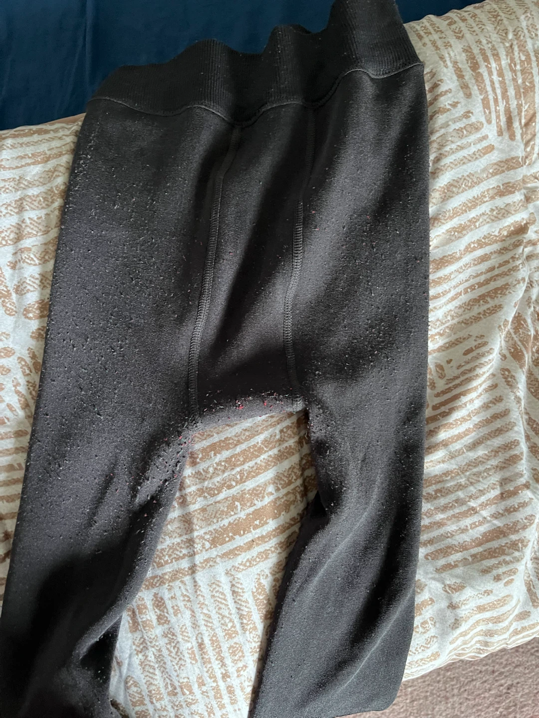 Black fleece-lined leggings ( thermals) - photo 2