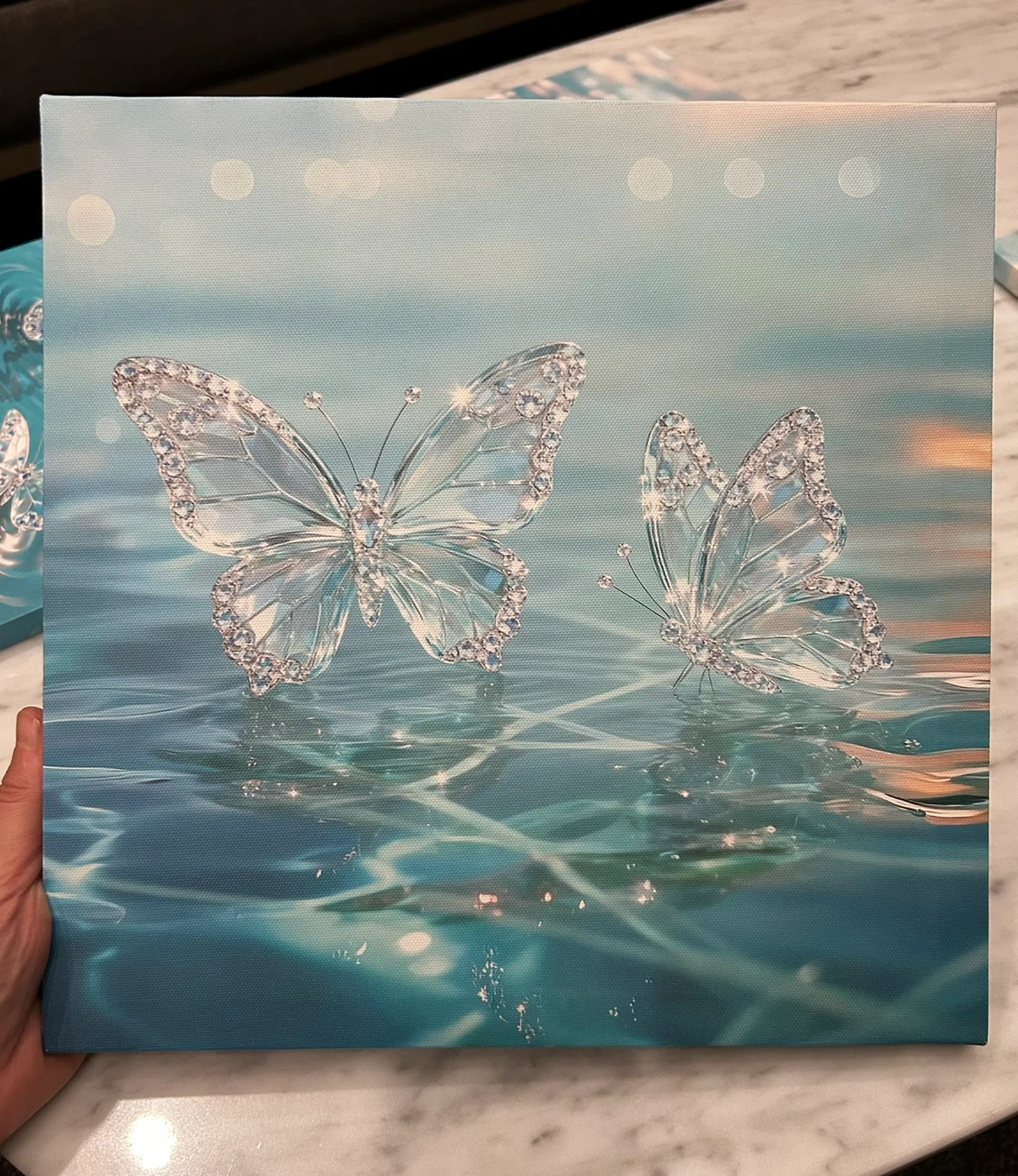 Wall art: Set of 4 butterfly canvases - photo 4