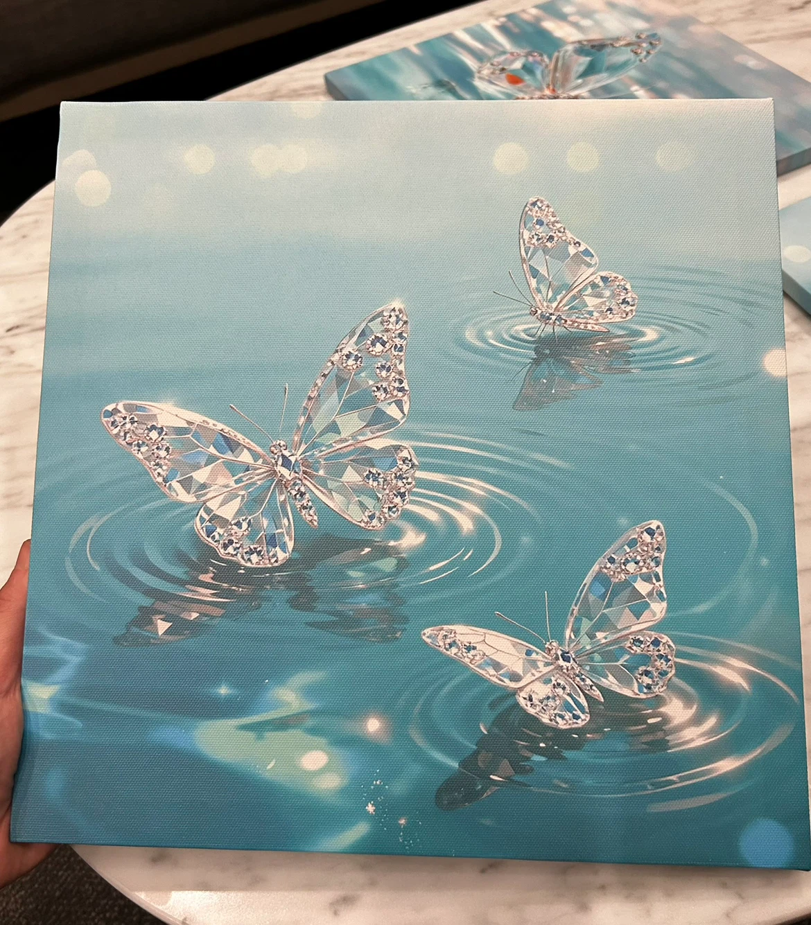 Wall art: Set of 4 butterfly canvases - photo 5