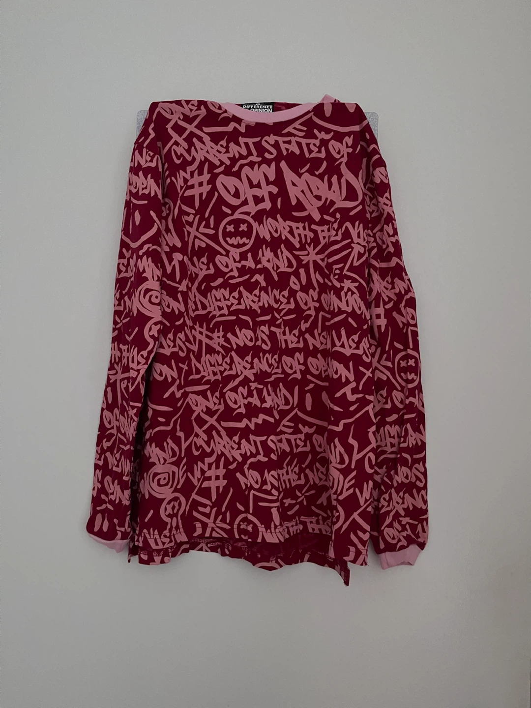 Red Graffiti Long Sleeve tshirt (cotton)