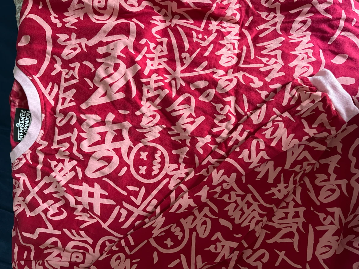 Red Graffiti Long Sleeve tshirt (cotton) - photo 2
