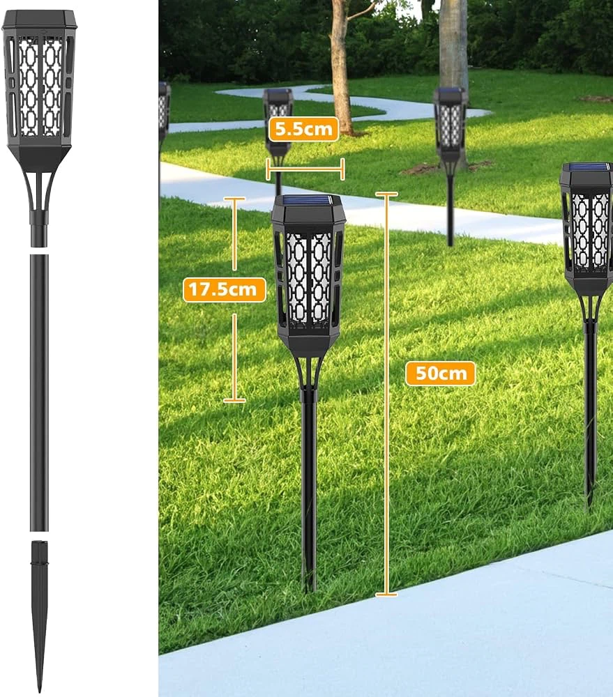 Solar Torch Flame Lights, LED Solar Lights - 6 Pack - BNIB - photo 4