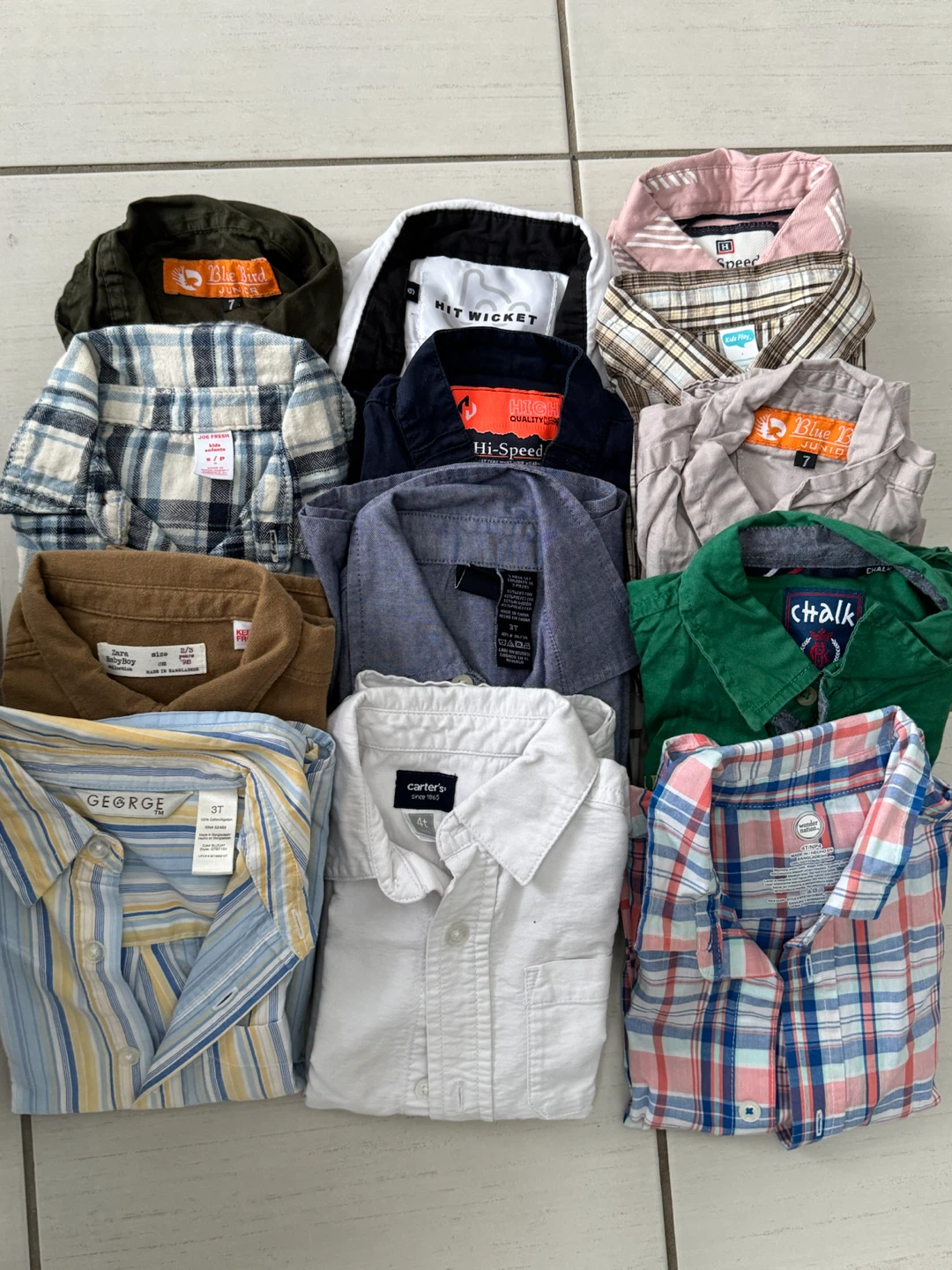 Assorted Boys Collared Shirts - Sizes 2T to 4t