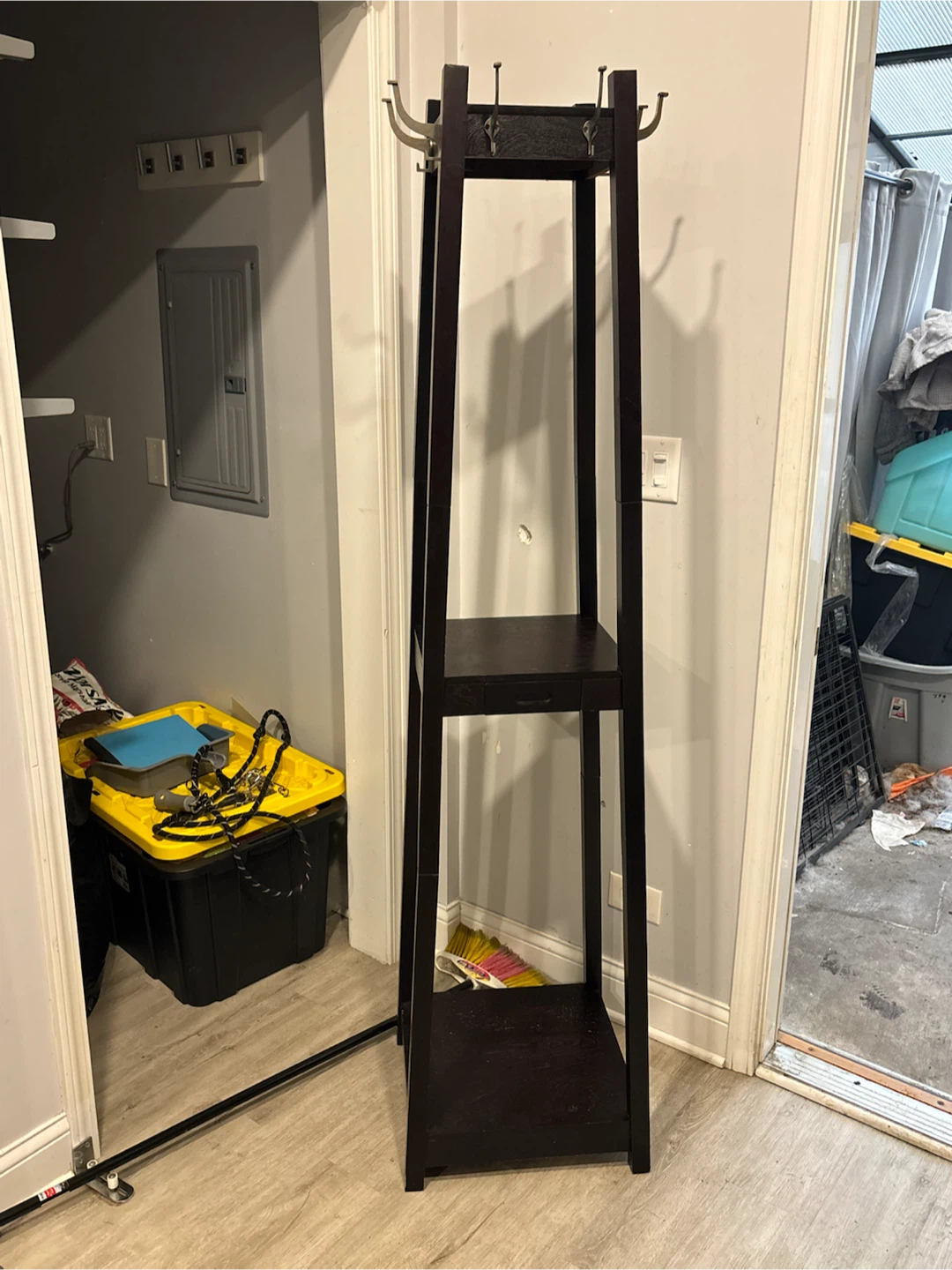 Coat rack with drawer best offer