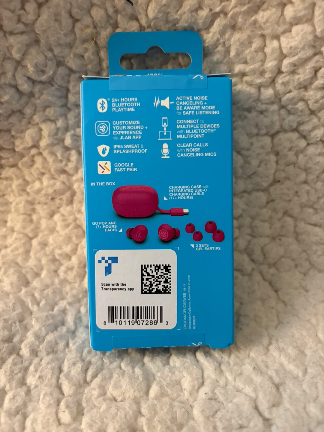 JLab Go Pop ANC True Wireless Earbuds in Fuchsia - photo 2