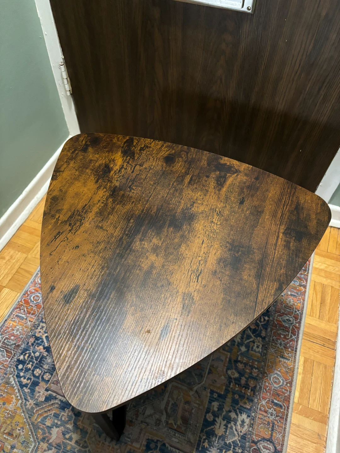 Rustic Triangle Accent Table - photo 3