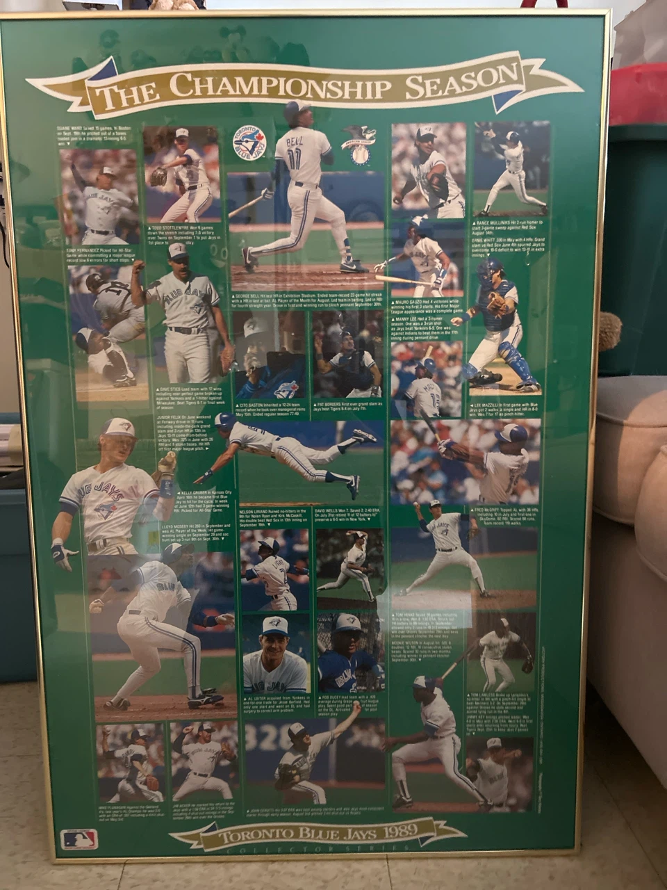 1989 Toronto Blue Jays Collector Series Framed Poster