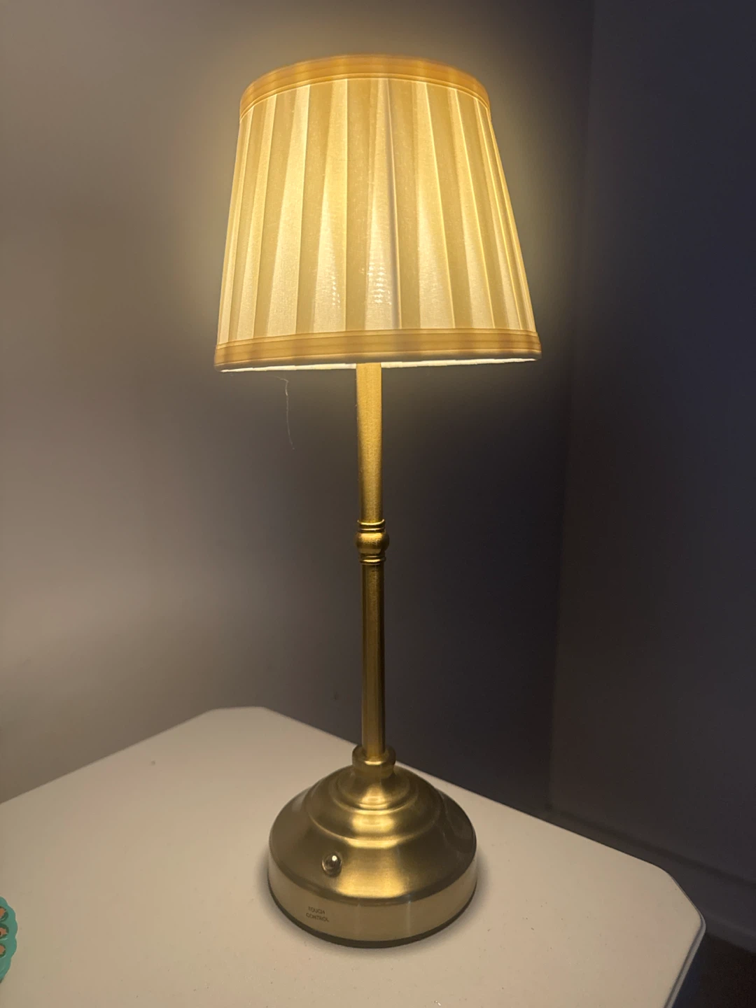 Gold Tone Touch Control Table Lamp - photo 2
