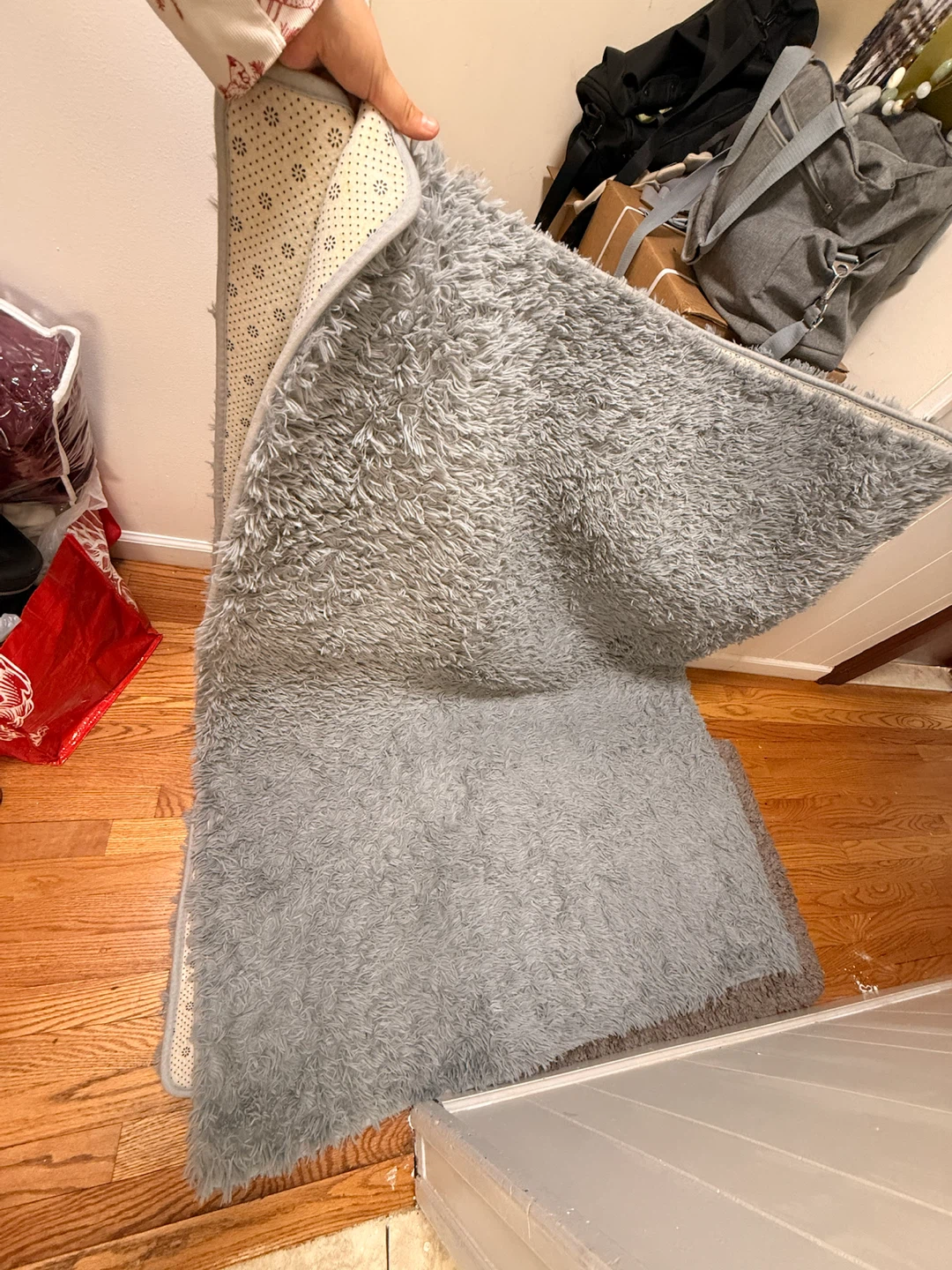 2 Gray Shag Area Rug - photo 3