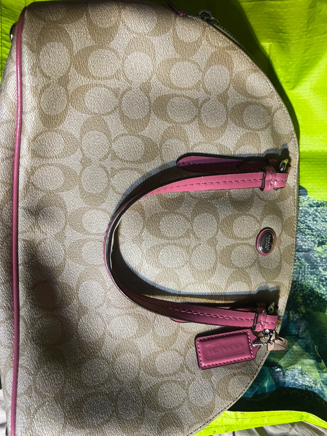 Coach Signature Print Handbag