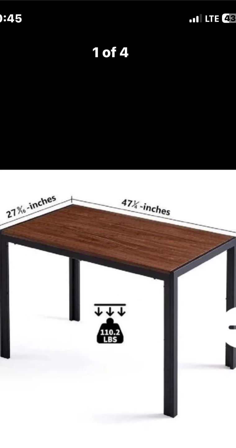 Brand New 5-Piece Dining Set – Includes 1 table + 4 beige chairs - photo 3