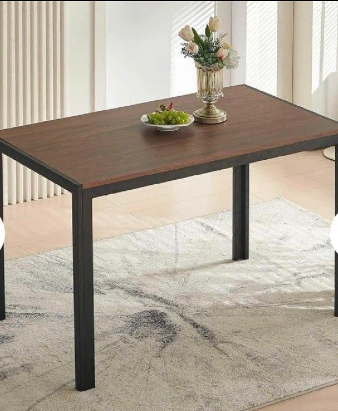 Brand New 5-Piece Dining Set – Includes 1 table + 4 beige chairs - photo 4