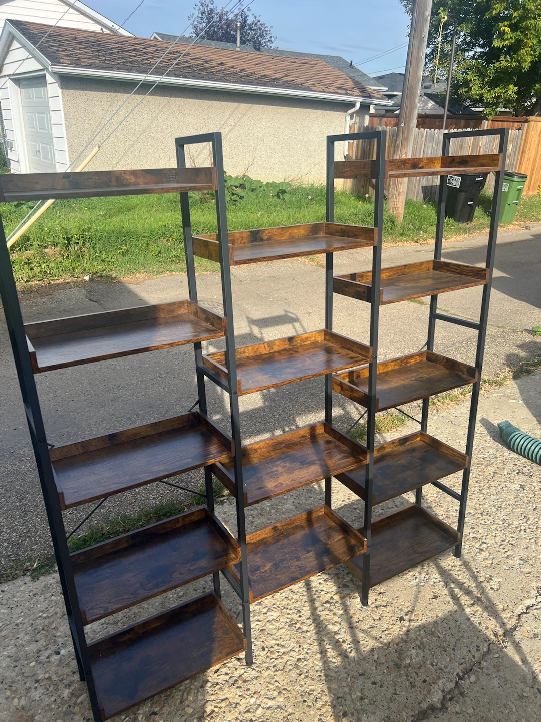 Industrial Style Bookshelf Pair