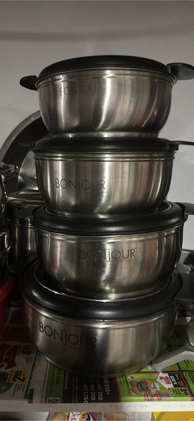 Bonjour Stainless Steel Storage Bowl Set - photo 2