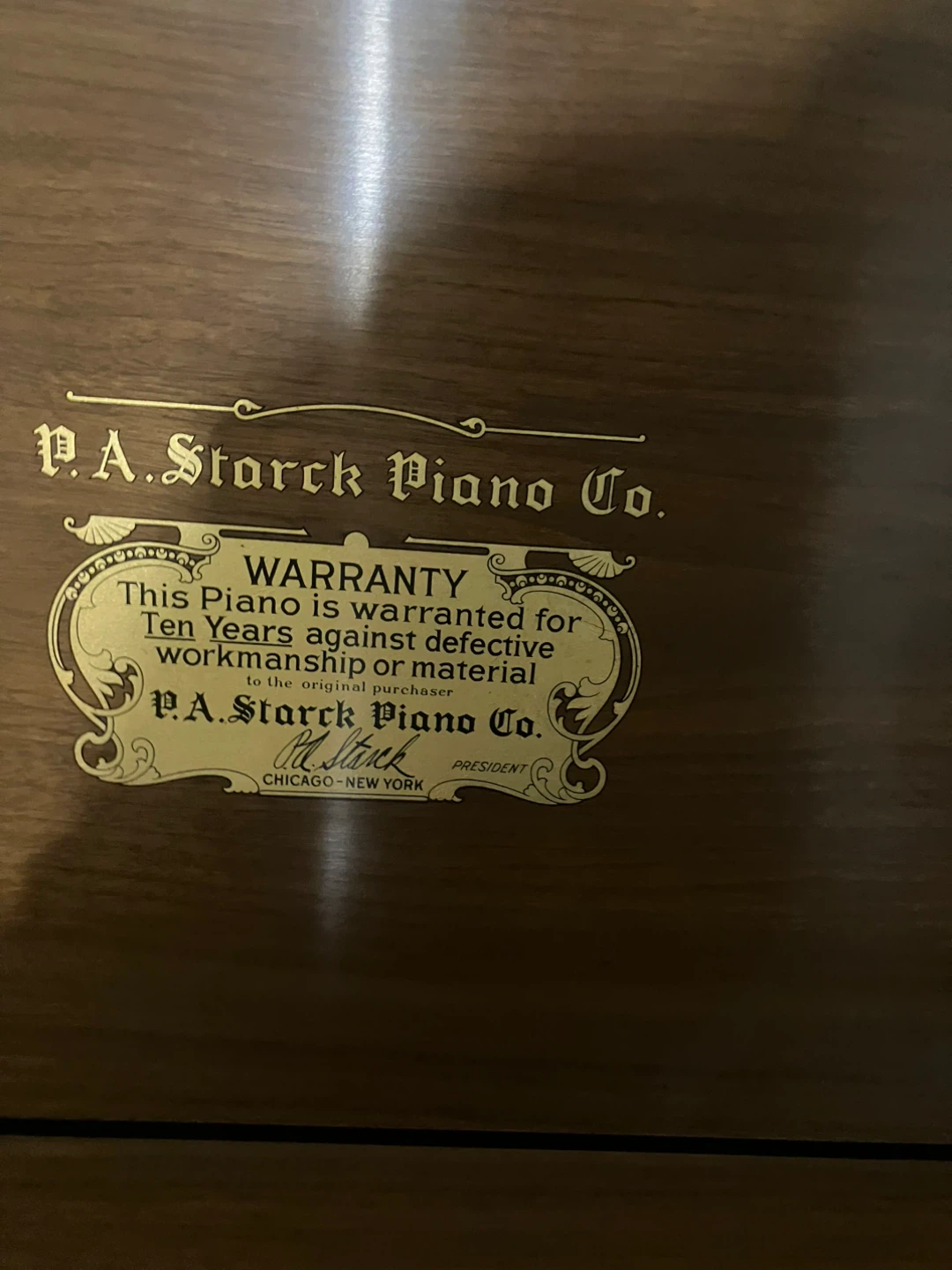 P.A. Starck Piano with Bench - photo 3