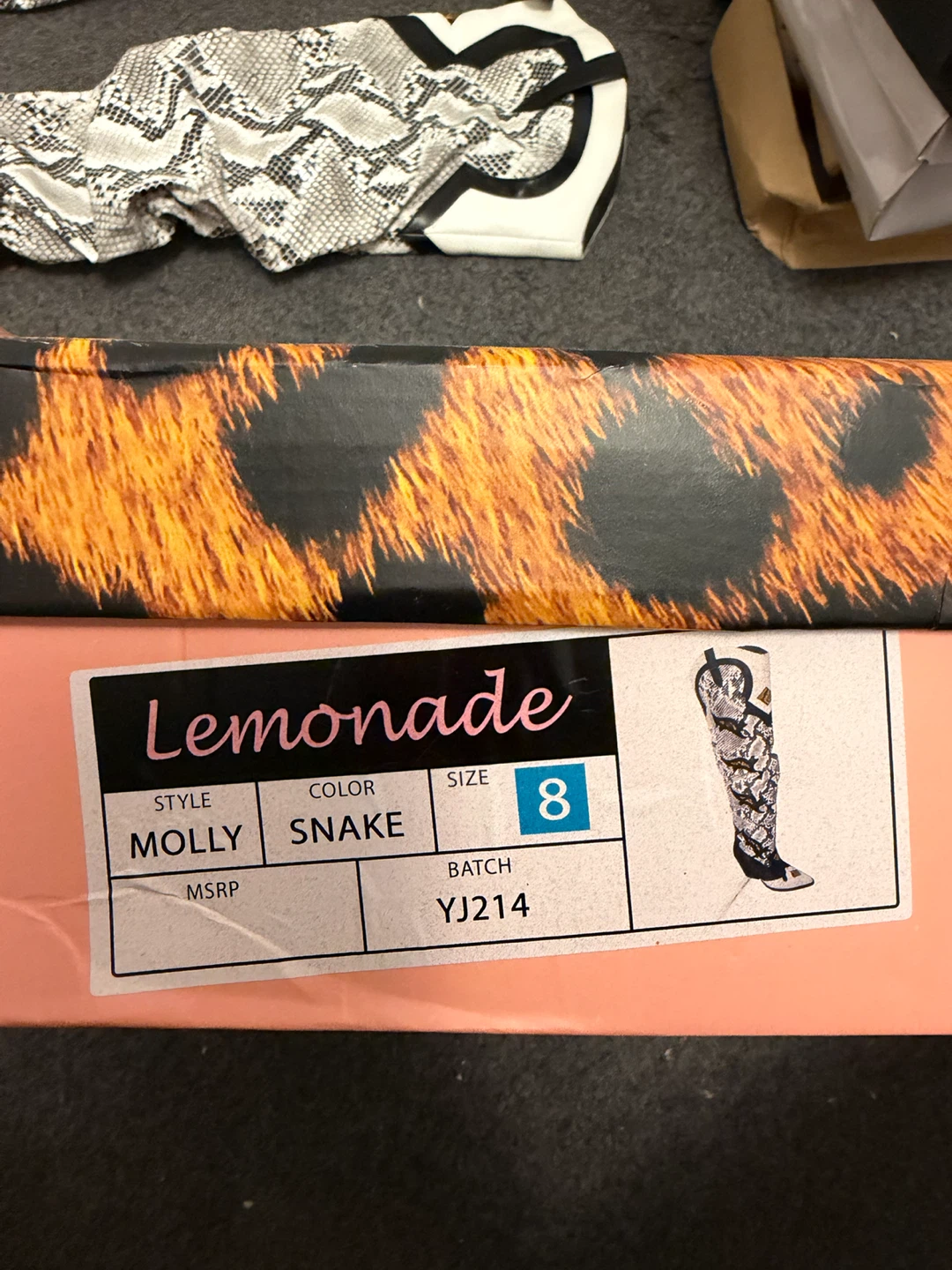 Lemonade Molly Over-the-Knee Snake Boots - photo 4