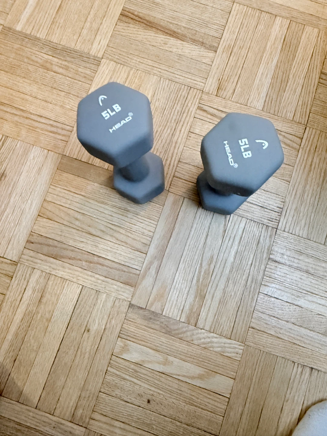 Head 5lb Hex Dumbbells