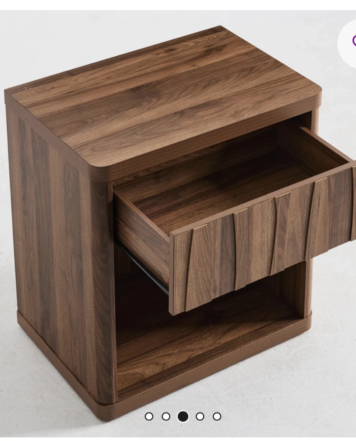 Set of Two Walnut Nightstands