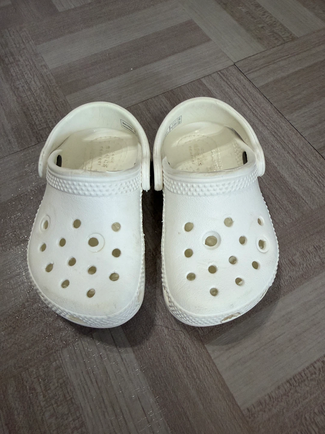 White Crocs Kids Size 5