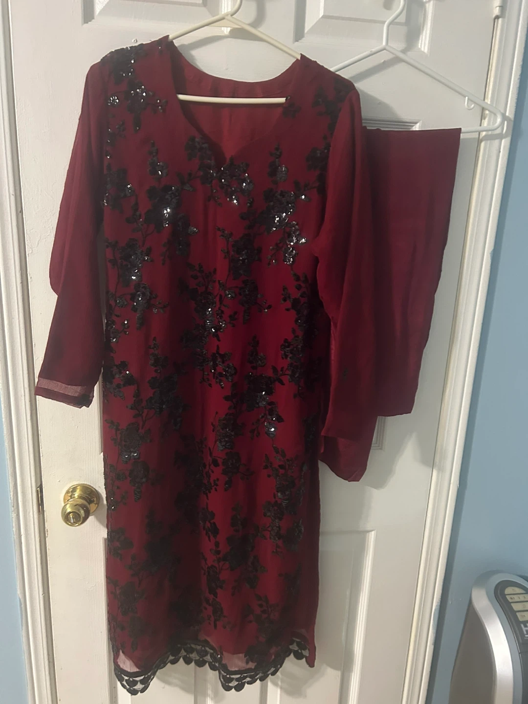 Maroon Salwar Kameez Set
