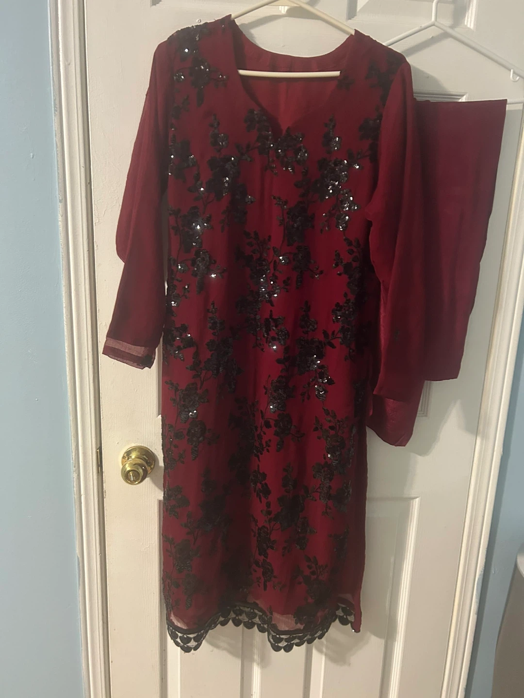 Maroon Salwar Kameez Set - photo 2