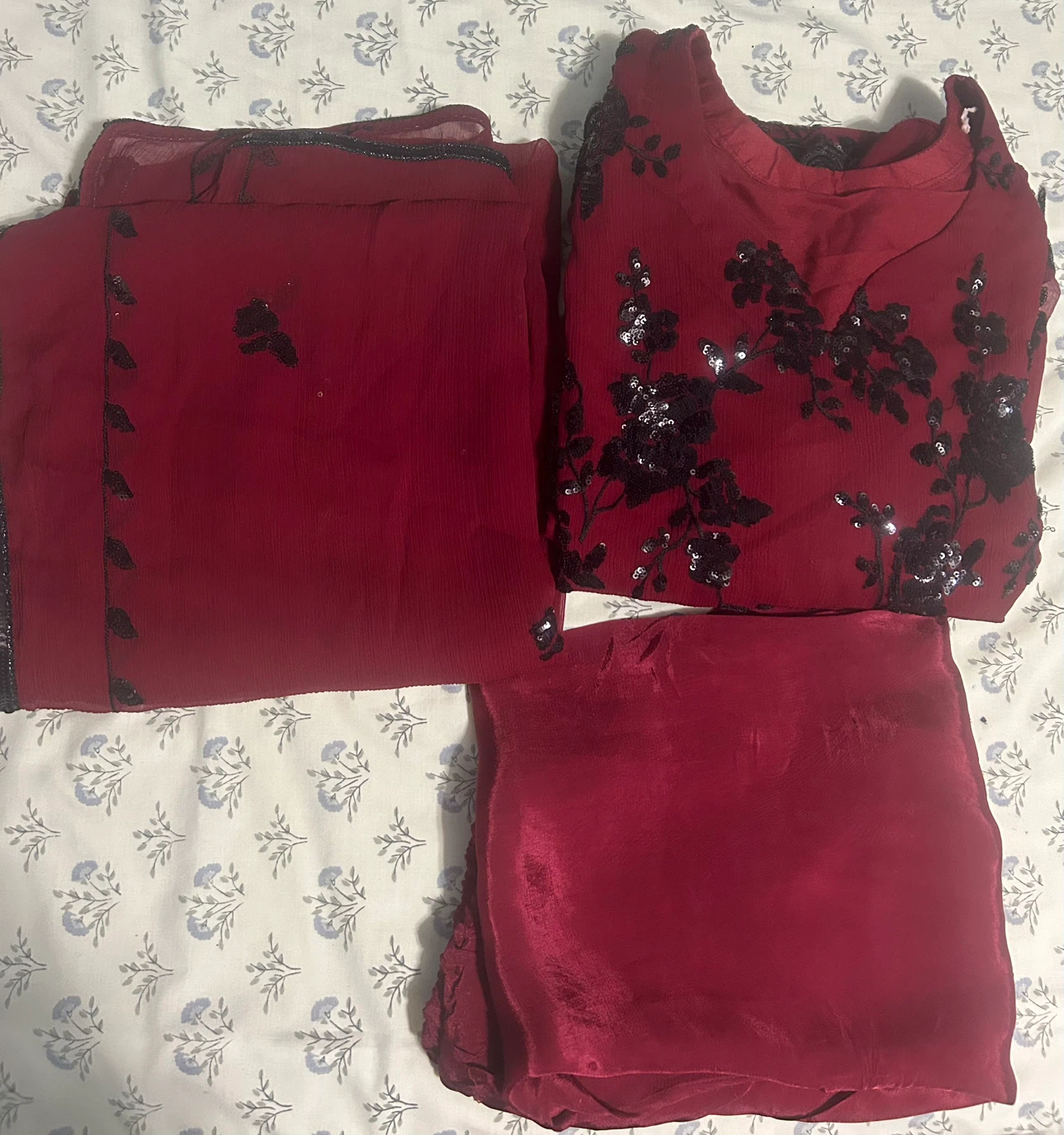 Maroon Salwar Kameez Set - photo 5
