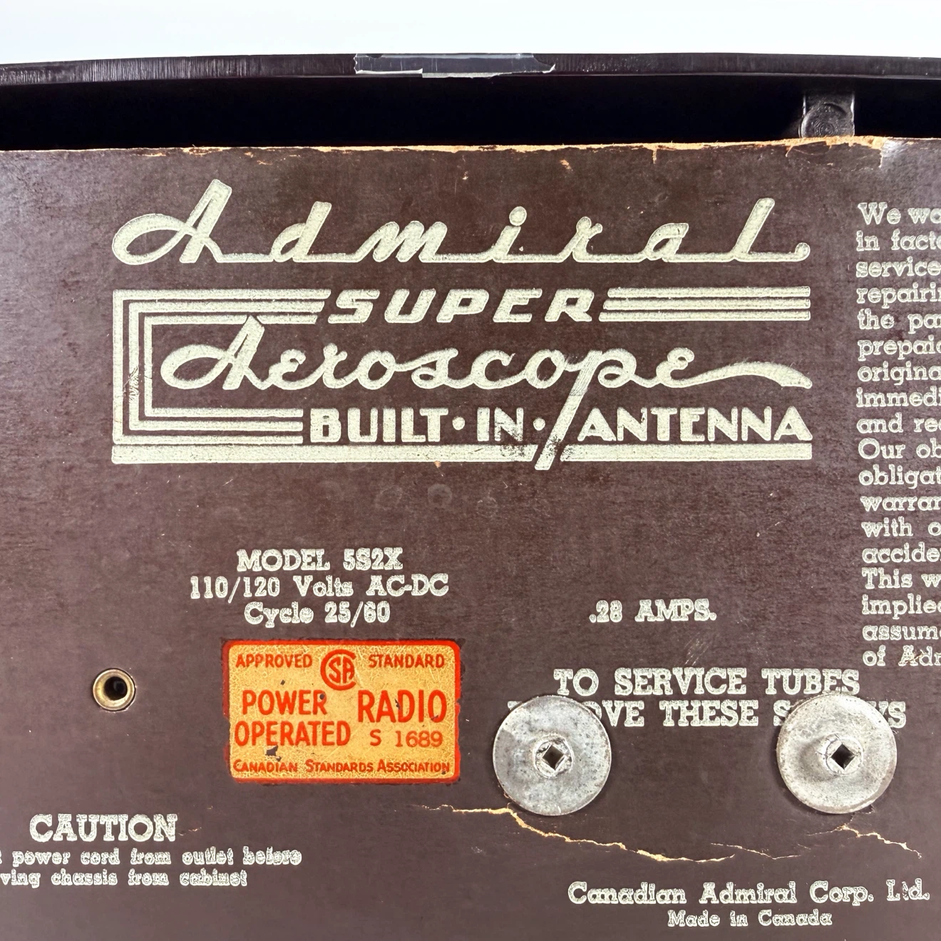 Working Vintage Admiral Bakelite AM Radio - photo 4