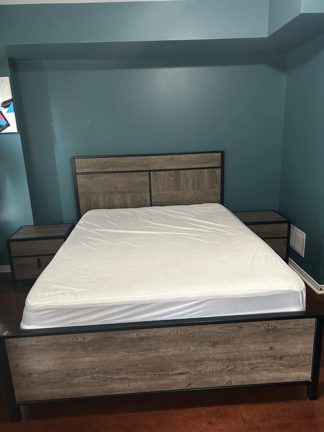 Industrial Style Wood and Metal Bedroom Set - photo 2