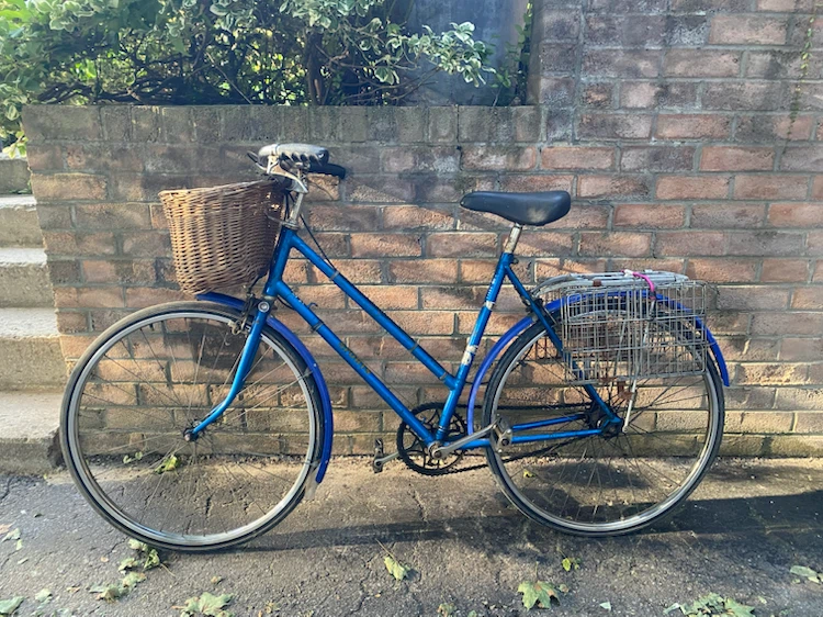 Blue Raleigh Sports bicycle