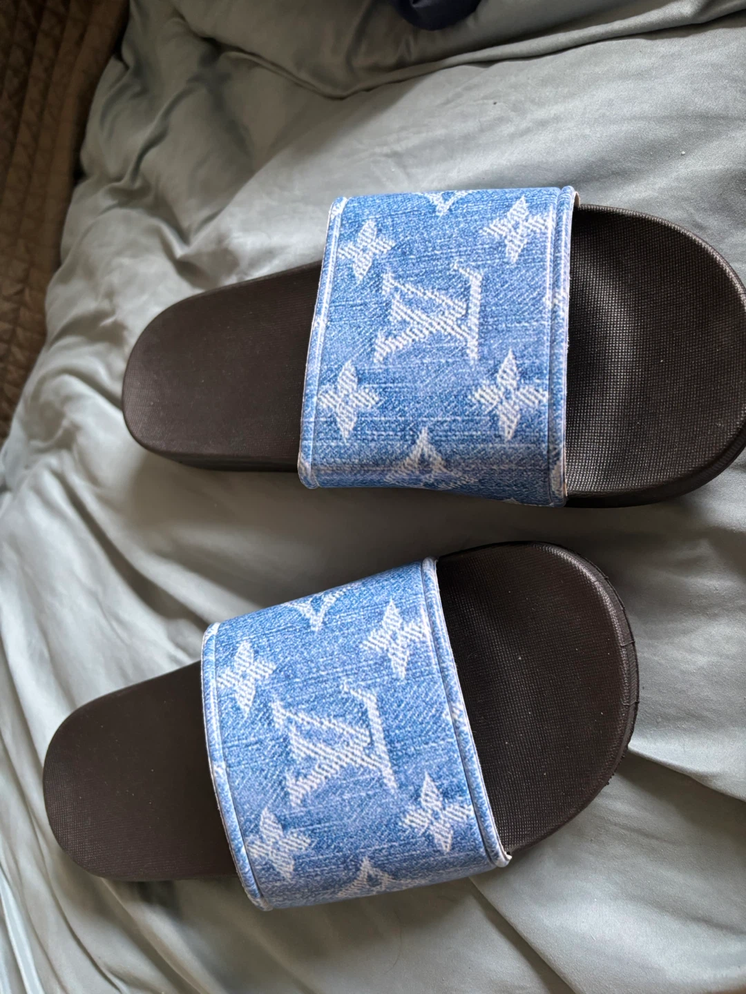 Louis Vuitton Inspired Monogram Slides