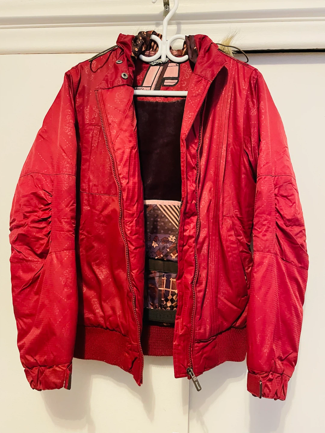 Red 4girlsWhoRide Winter Jacket