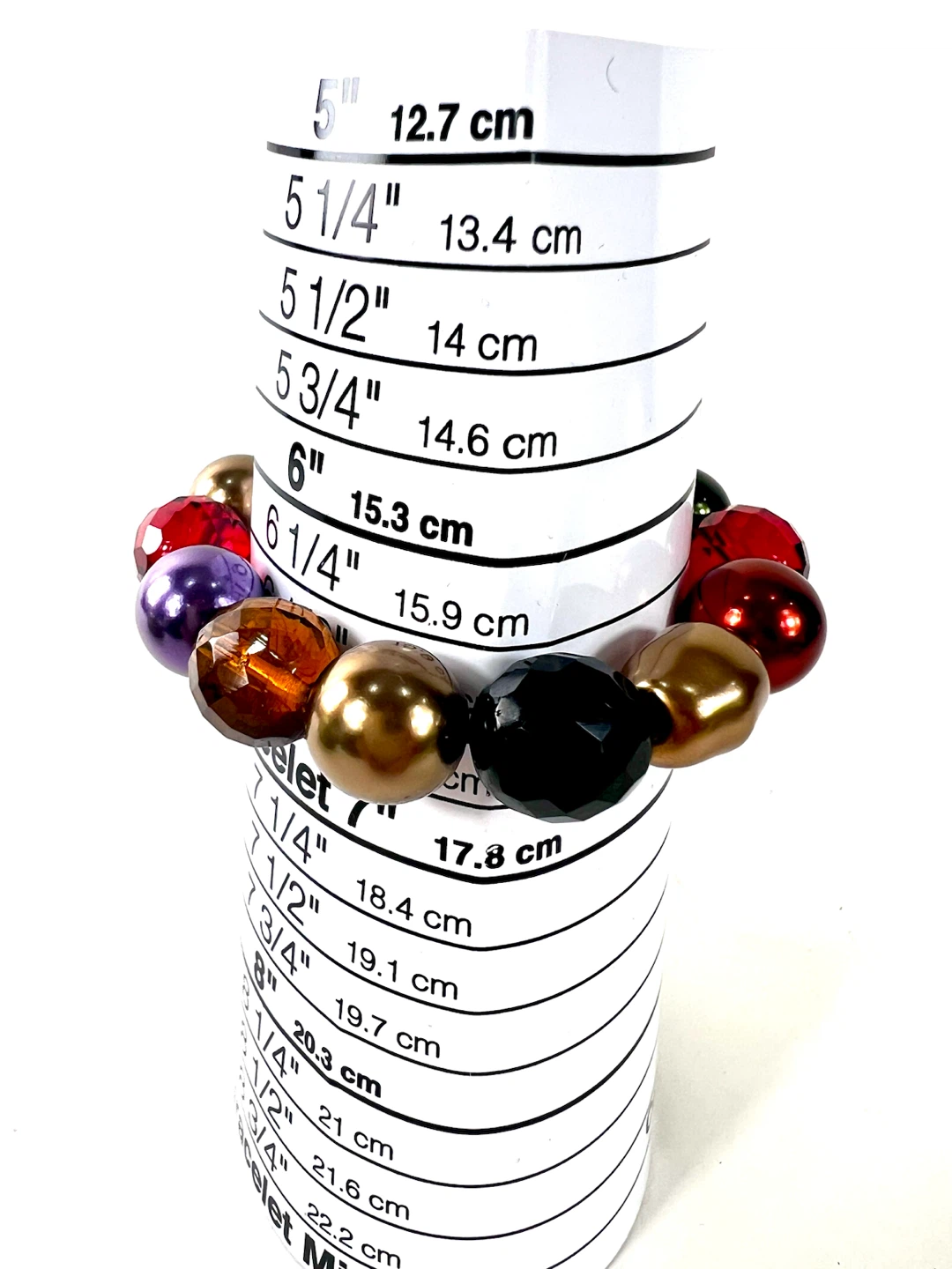 Joan Rivers Multicolor Faceted Bead Faux Pearl Stretch Bracelet - photo 4