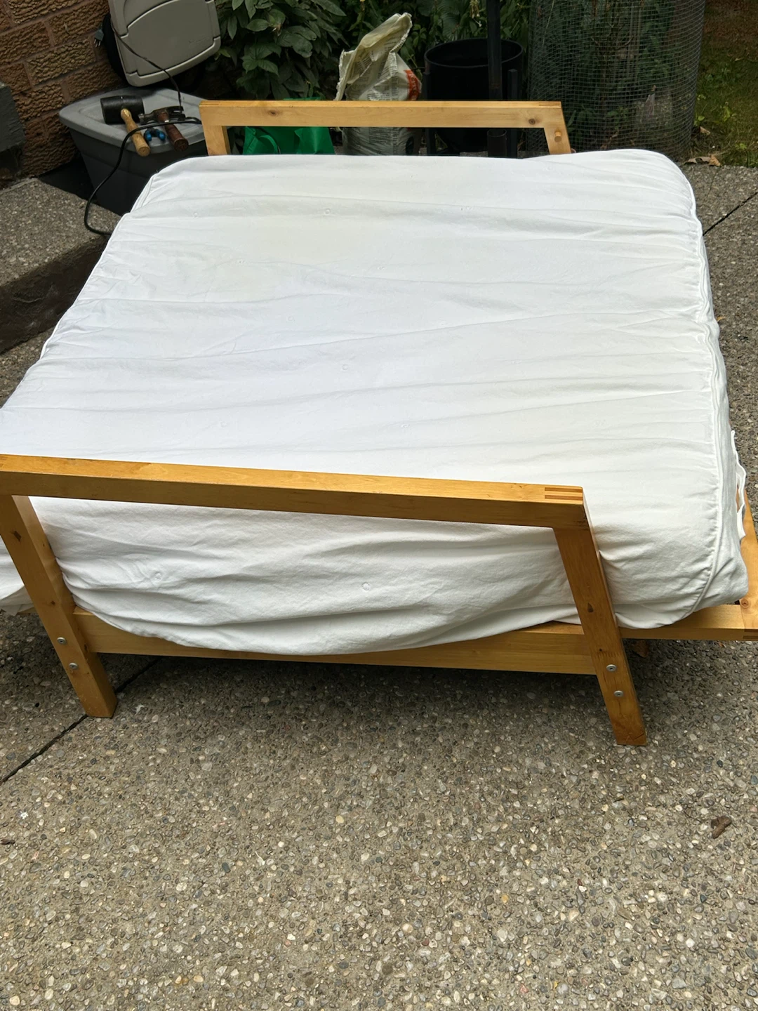 Solid Wood Futon two seater Sofa Bed - photo 2