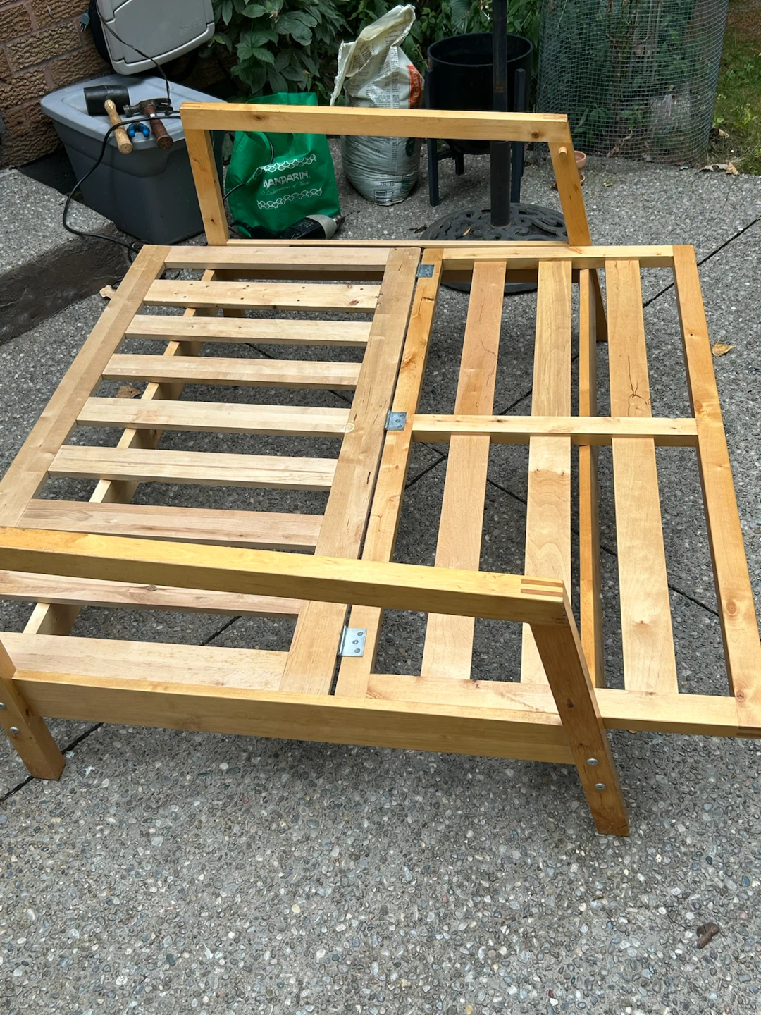 Solid Wood Futon two seater Sofa Bed - photo 3