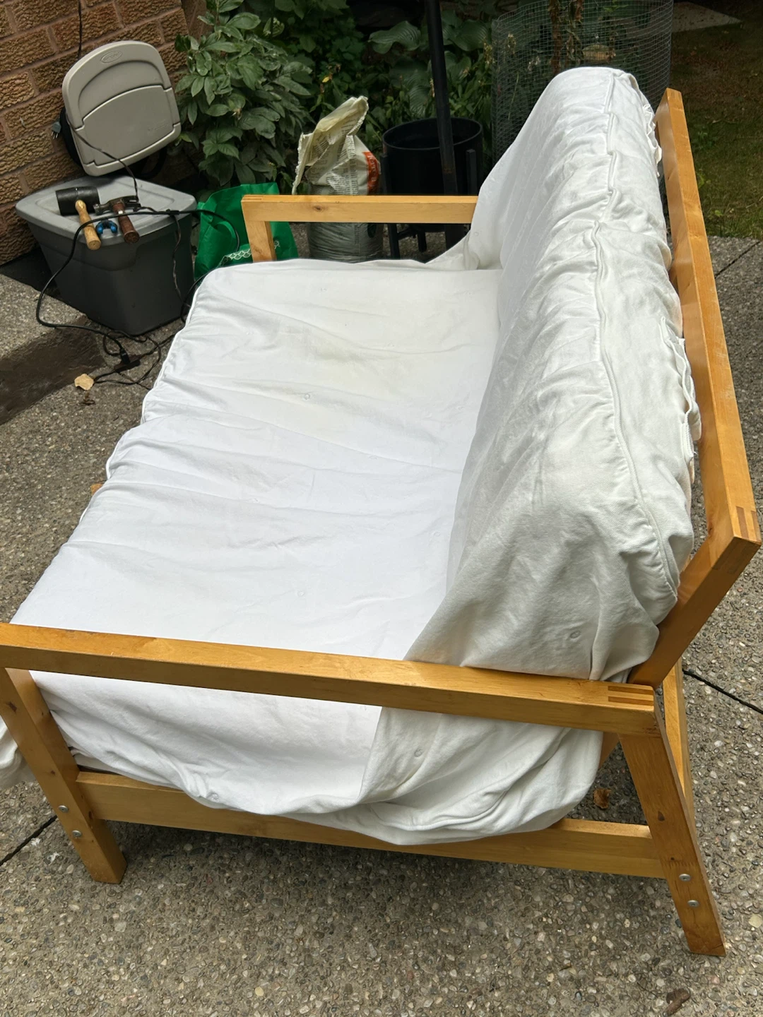 Solid Wood Futon two seater Sofa Bed - photo 5