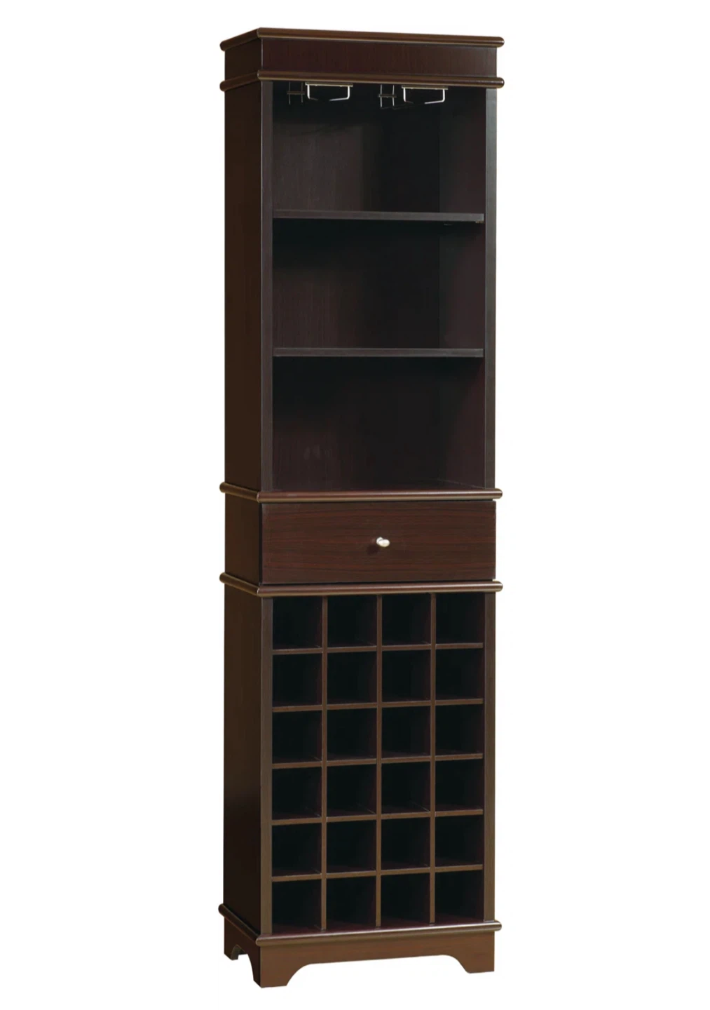 Espresso Wood Wine Cabinet & Bar Hutch – Excellent Condition - photo 3