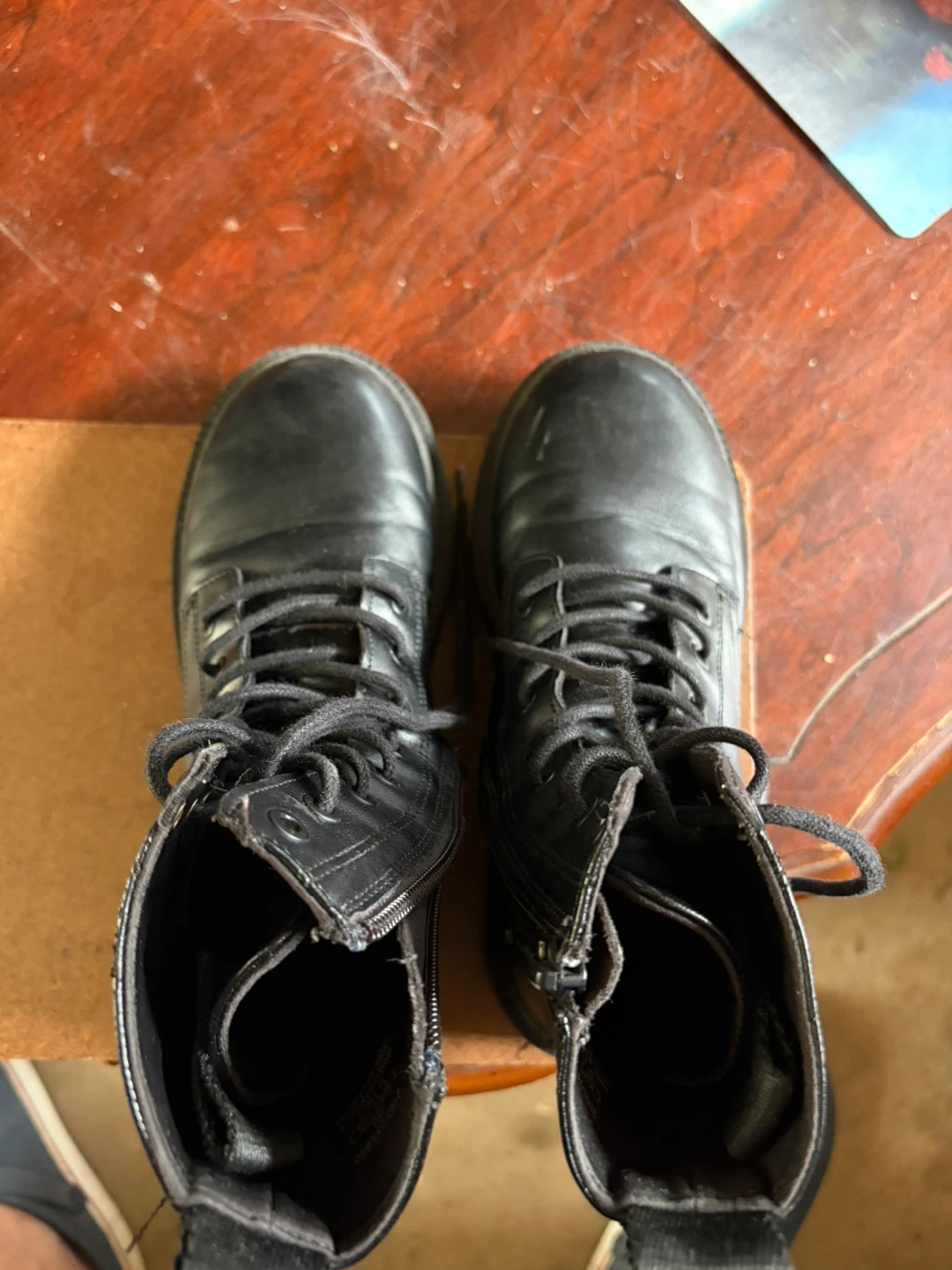 Zara Black Lace-Up Boots Size 34 - photo 3