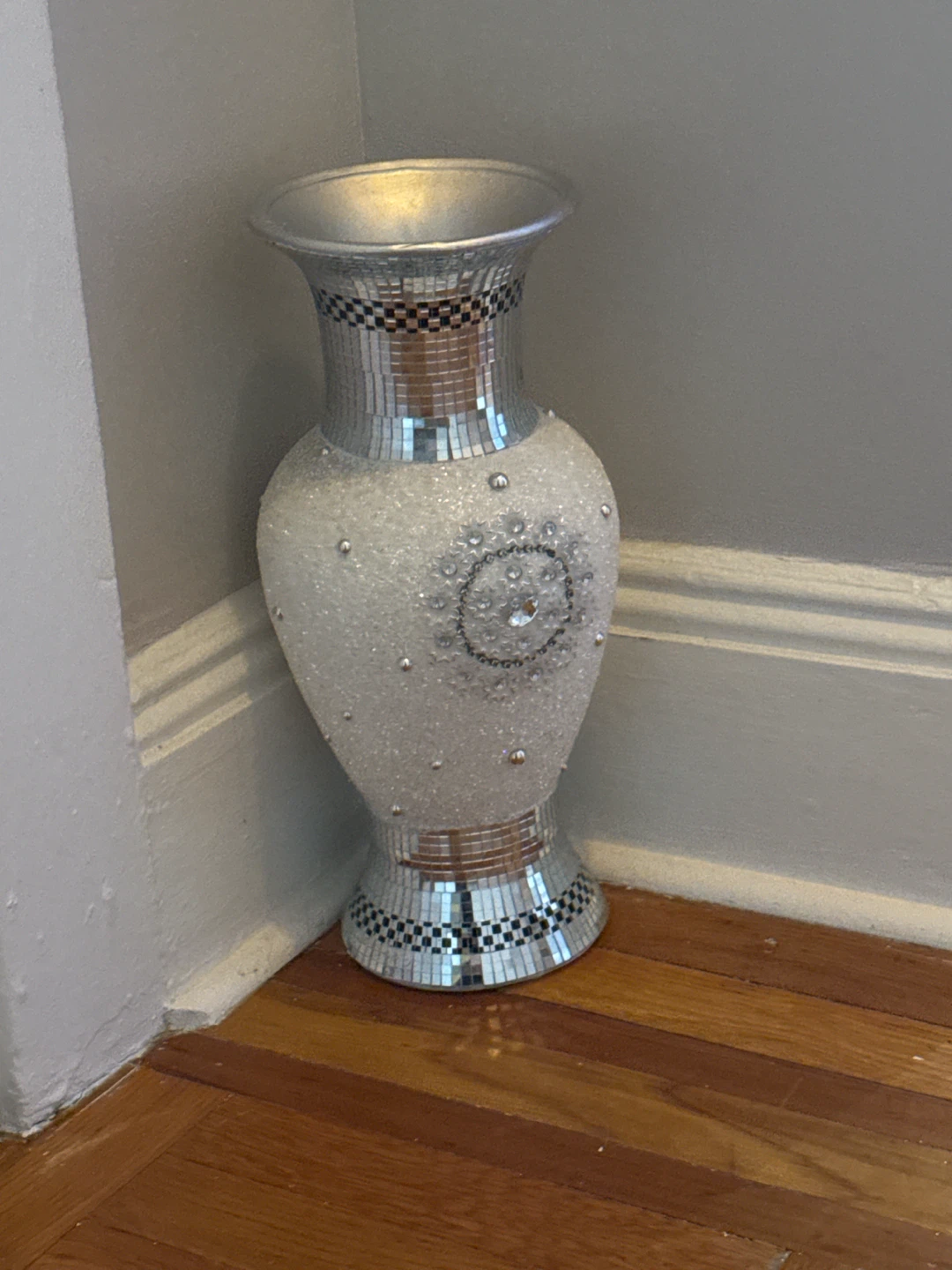 Decorative Mirrored Mosaic Vase