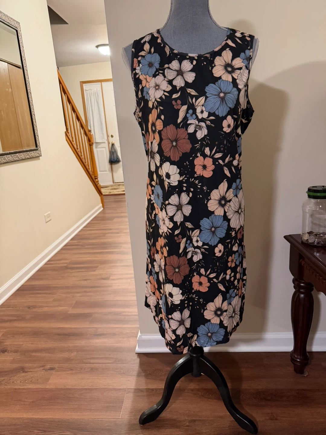 Floral Sleeveless Dress - Size 2XL