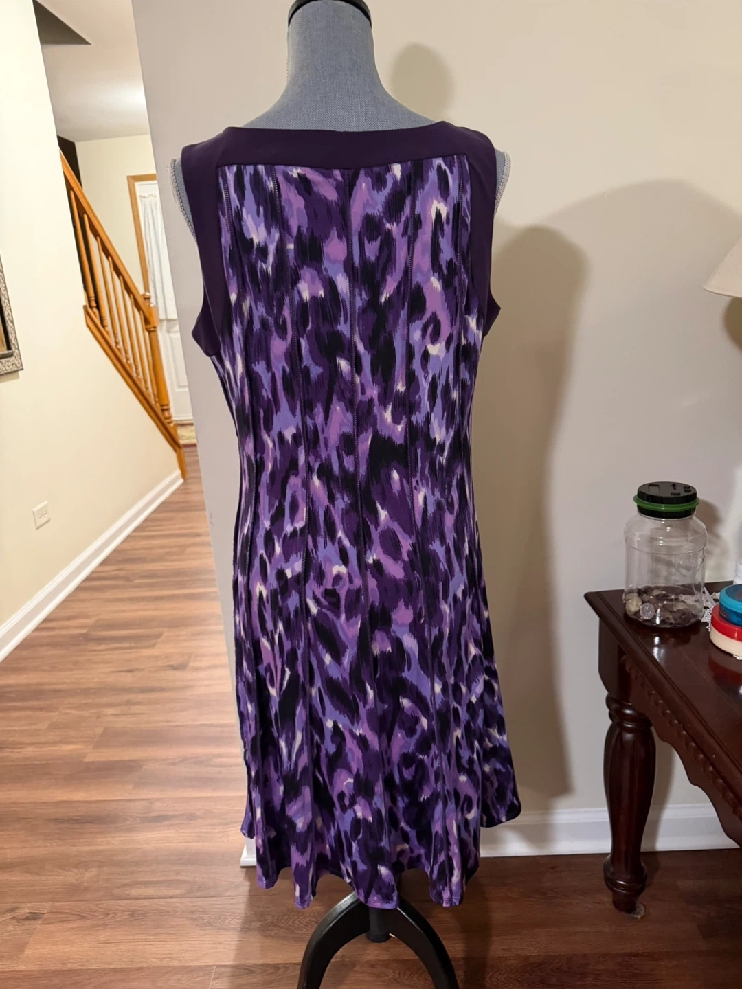 Perceptions New York Purple Print Sleeveless Dress - photo 2